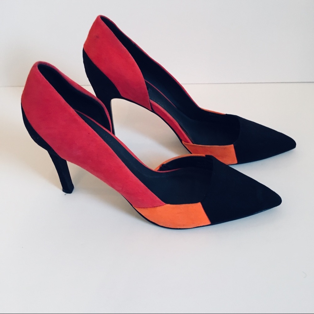 Zara color-block stilettos